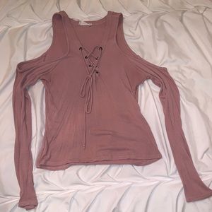 blush pink long sleeve